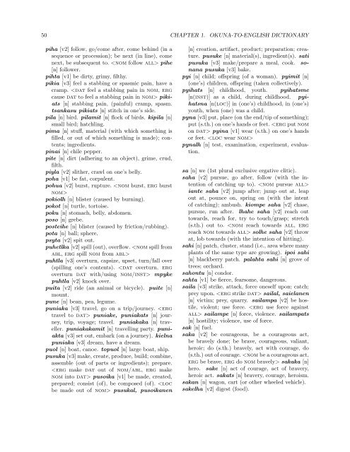 The Okuna Lexicon (Okuna to English) (version 2)