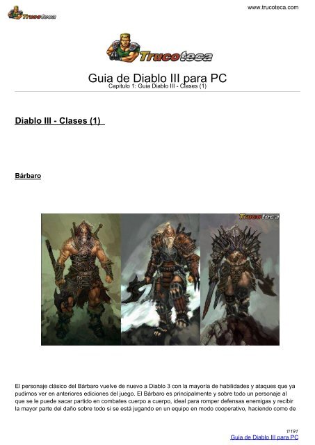 Guia de DIABLO III para PC - Trucoteca.com