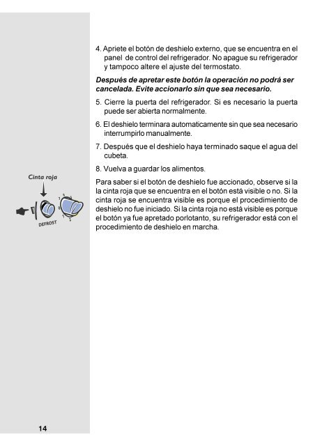 Refrigerador RE26 y RE29 - Electrolux