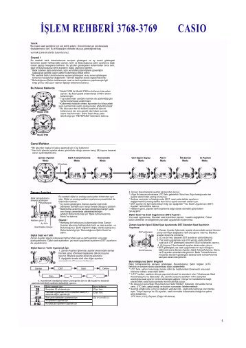 işlem rehberi 3768-3769 casıo