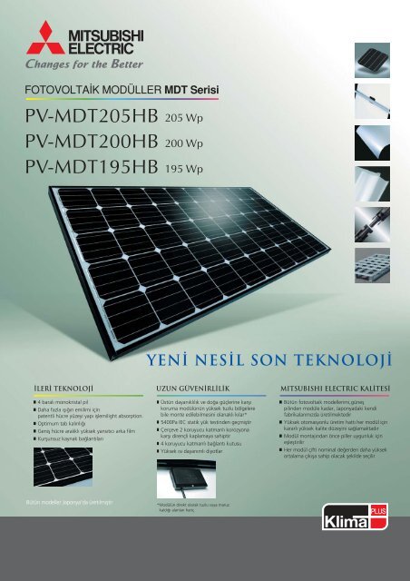 PV-MDT205HB PV-MDT200HB PV-MDT195HB - Klima Plus