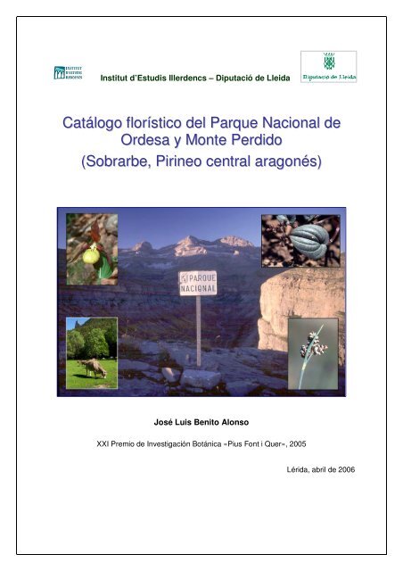 Catálogo florístico del Parque Nacional de Ordesa y Monte Perdido ...