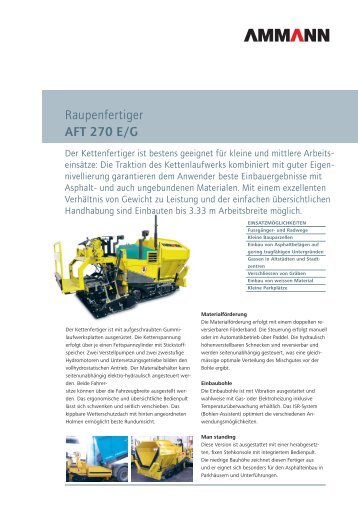 Strassenfertiger AFT 270 E/G