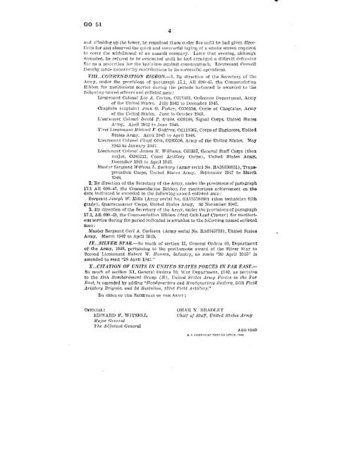 General Orders 1948-1952-B - Fort Benning - U.S. Army