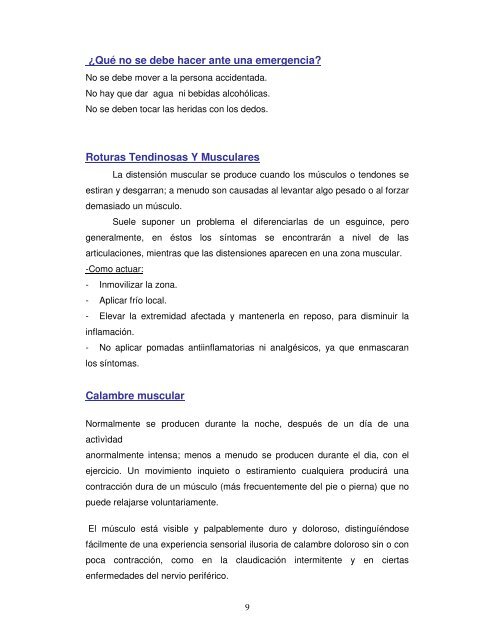 1. - DEFINICION DE PRIMEROS AUXILIOS - Ciclos Deporte