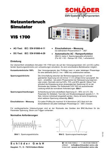 Netzunterbruch Simulator VIS 1700