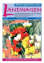 Mitteilungsblatt des Amtes - Amt Landhagen