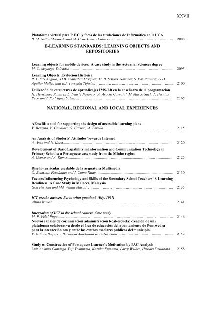 Table of Contents - Formatex Research Center