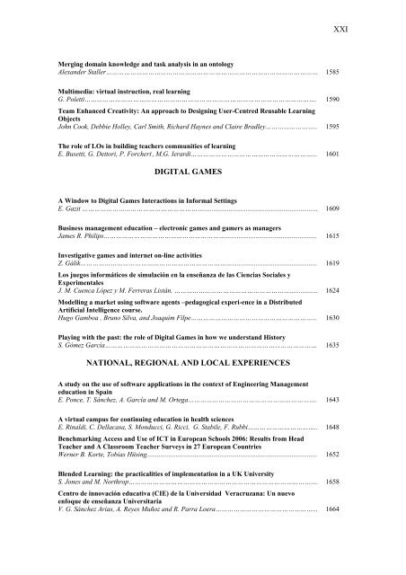 Table of Contents - Formatex Research Center