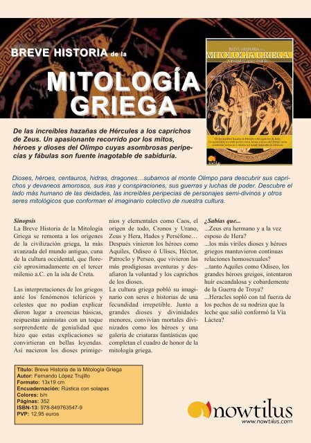 Breve Historia de la Mitología Griega