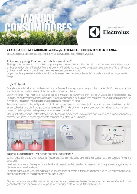 manual consumidor HELADERAS - Electrolux