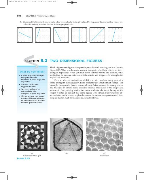 SECTION 8.2 TWO-DIMENSIONAL FIGURES - Cengage Learning