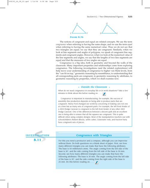 SECTION 8.2 TWO-DIMENSIONAL FIGURES - Cengage Learning