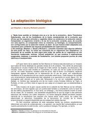 La adaptación biológica - Nodo 50