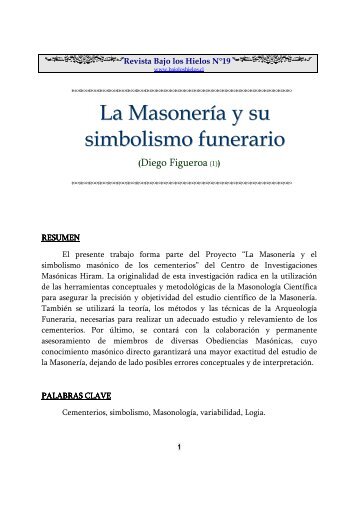 La Masonería y su simbolismo funerario - Bajo los Hielos