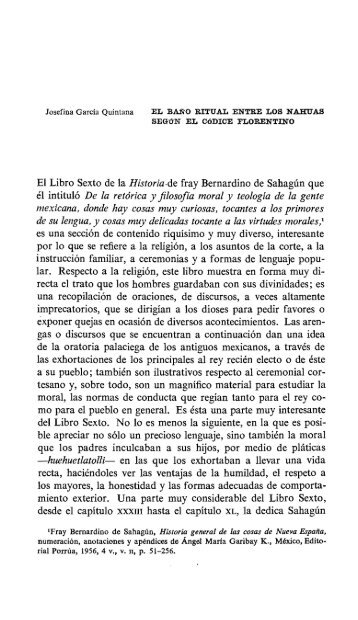 El Libro Sexto de la Historia·de fray Bernardino de Sahagún que es ...