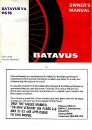 Batavus HS50 Owners Manual