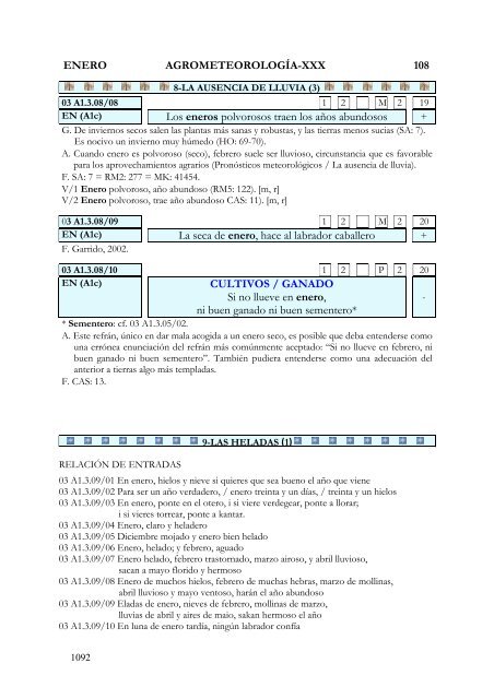 refranes en el calendario. propuesta de análisis y clasificación de ...