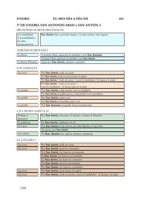 refranes en el calendario. propuesta de análisis y clasificación de ...