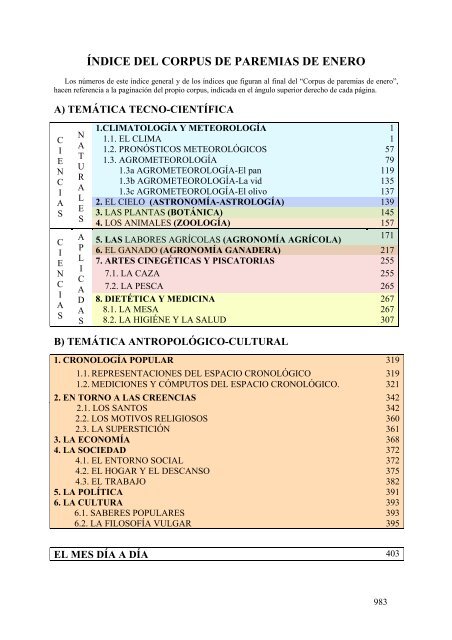 refranes en el calendario. propuesta de análisis y clasificación de ...