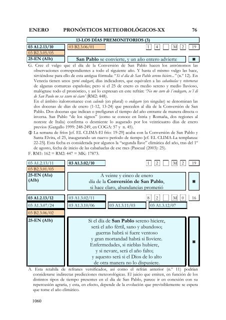 refranes en el calendario. propuesta de análisis y clasificación de ...