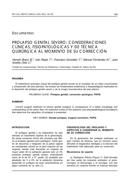 Genital tratamiento quirurgico prolapso