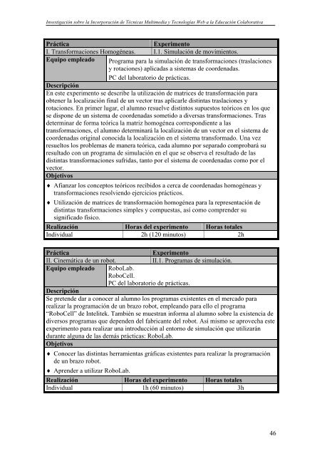 Investigación sobre la Incorporación de Técnicas Multimedia y ...