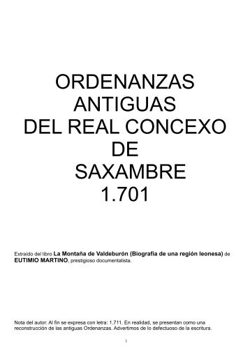 Ordenanza Oseja 1701.cdr - Revista Comarcal de la Montaña de ...