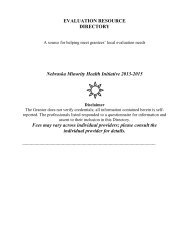 MHI-EvaluationResourceDirectory - Nebraska Health and Human ...