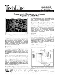 Measurement of earlywood and latewood properties of loblolly pine