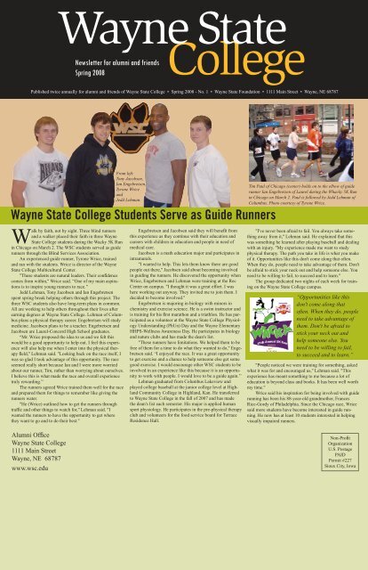 Spring 2008 - Wayne State College