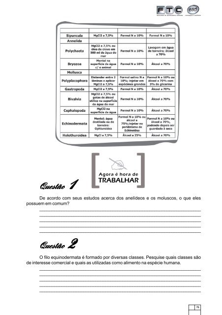 Questão 1 - ftc ead