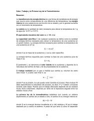 86 Calor, Trabajo y la Primera Ley de la Termodinámica Resumen ...