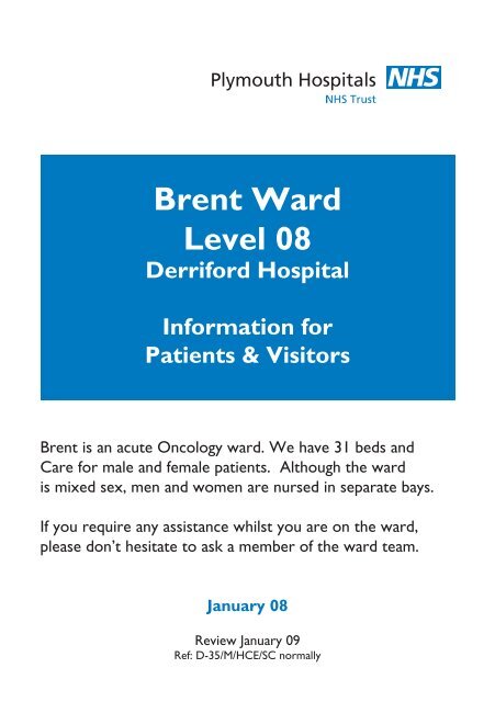 Brent Ward Information Leaflet - Plymouth Hospitals
