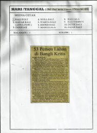 Kliping Koran Senin Tanggal 3 Desember 2012 - Bangli