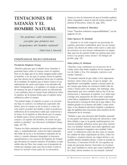 el matrimonio eterno: manual para el alumno - The Church of Jesus