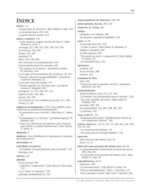 el matrimonio eterno: manual para el alumno - The Church of Jesus