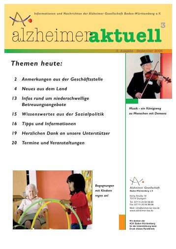 Themen heute: 2 Anmerkungen aus der Geschäftsstelle 4 Neues ...