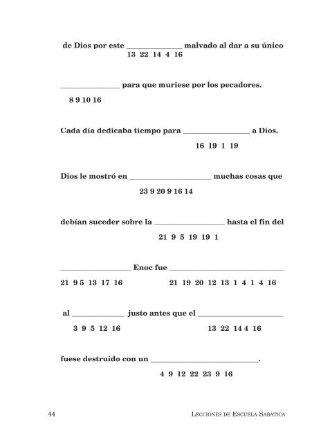 lecciones de escuela sabática para niños