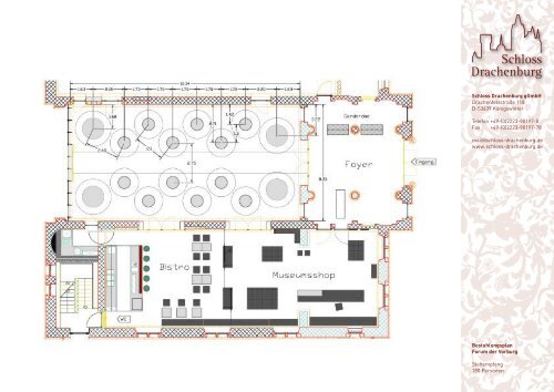 Bestuhlungspläne Forum der Vorburg - Schloss Drachenburg