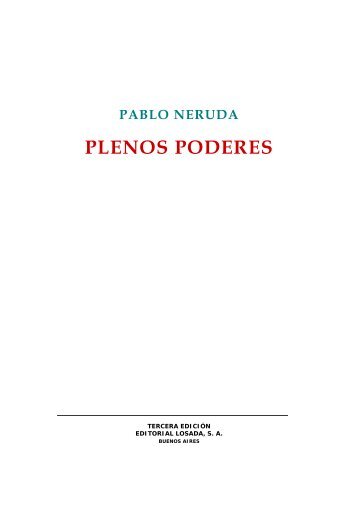 pablo neruda plenos poderes