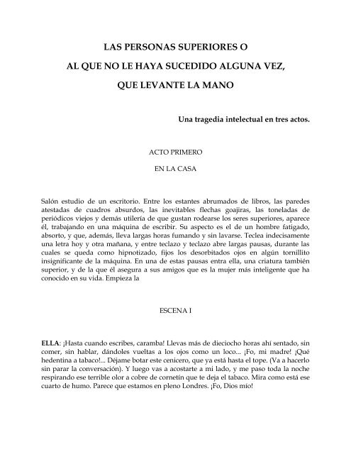 las personas superiores o al que no le haya ... - Aquiles nazoa