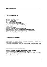 CURRICULUM VITAE - José Luis González Quirós