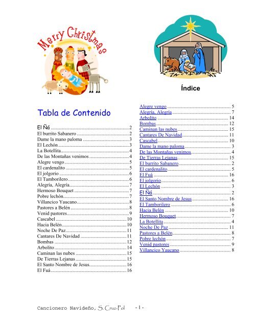 Tabla de Contenido