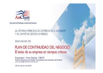 Expositor: Yves Dávila, CBCP - Amcham