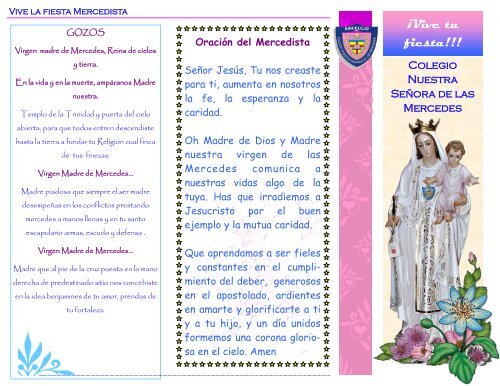 Vive Tu Fiesta Colegio Nuestra Senora De Las Mercedes