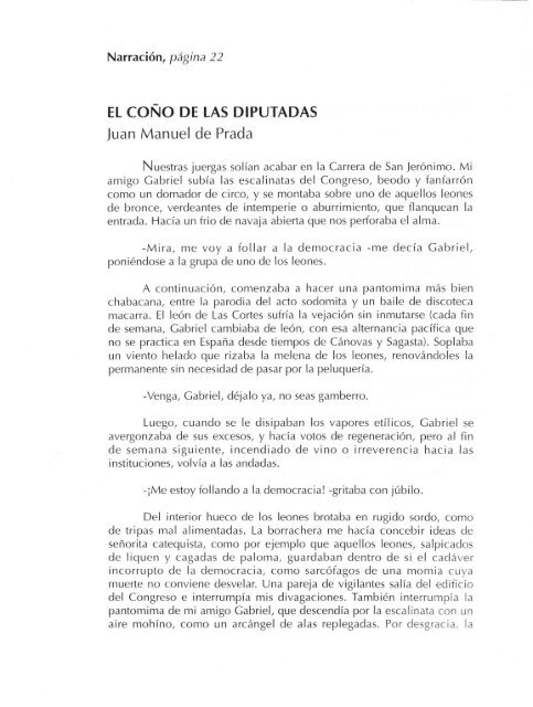 EL COÑO DE LAS DIPUTADAS Juan Manuel de Prada