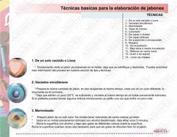 Técnicas basicas para la elaboración de jabones - Fantasias Miguel