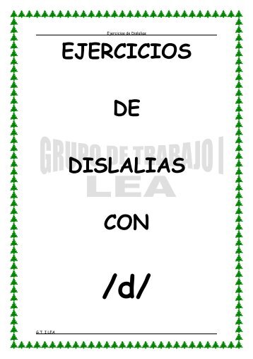 Ejercicios Dislalias Fonema D - educastur.princast