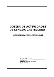 DOSIER DE ACTIVIDADES DE LENGUA CASTELLANA